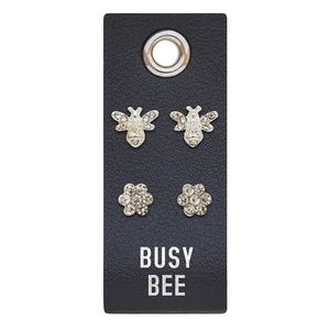 Santa Barbara Design Studio Silver Stud Earrings - Busy Bee